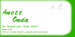 anett onda business card